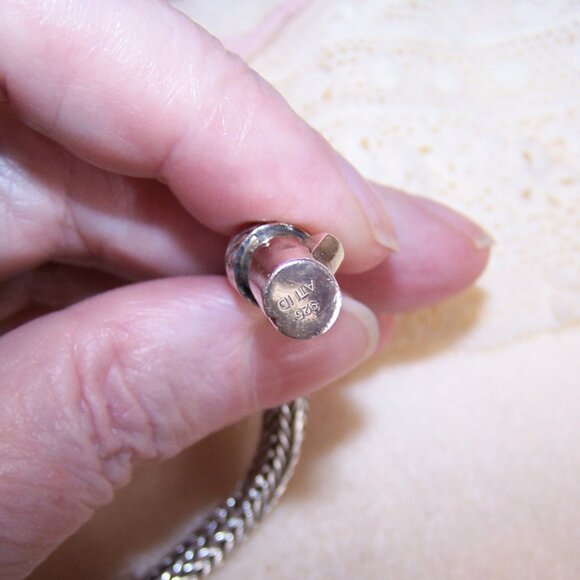 ATI ID Sterling Silver 5mm Wheat Chain Bracelet - 7" to 7.25" | Cut Leaf Front - Picture 12 of 12